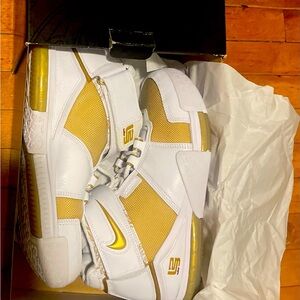 Nike White and Yellow Athletic Shoes
